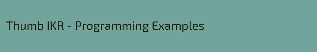 Thumb IKR - Programming Examples